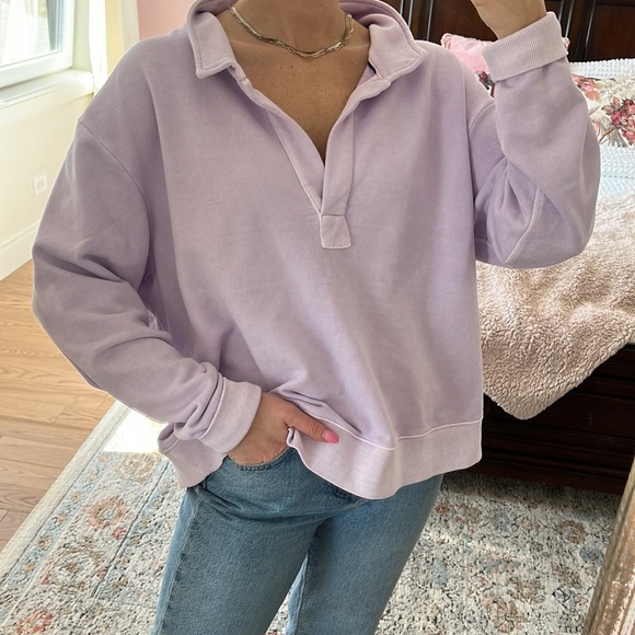 Vineyard Vines Polo Popover Sweatshirt purple color size XXL - Picture 2 of 11